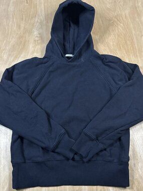 Thakoon Women’s Thick 100% Cotton Hoodie Black Long Sleeve Pullover Size Small